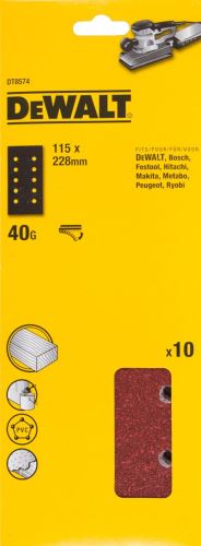 DeWALT Schuurpapier 228 x 115 mm, P60, Klittenband (10 stuks) DT8550