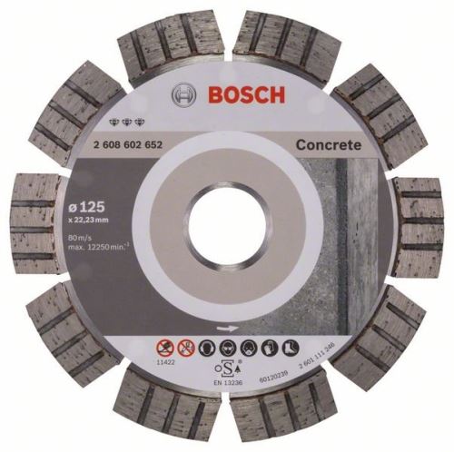 BOSCH Diamantdoorslijpschijf Best for Concrete 125 x 22,23 x 2,2 x 12 mm 2608602652