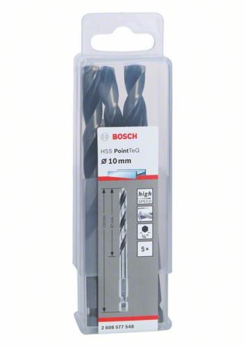 BOSCH Metaalboor HSS PointTeQ HEX met 6-kant schacht; 10,0 mm 2608577548