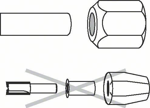 BOSCH Spantang 10 mm, 24 mm 2608570125