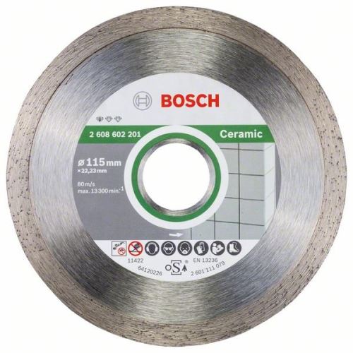 BOSCH Diamantdoorslijpschijf Standaard voor Keramiek 115 x 22,23 x 1,6 x 7 mm 2608602201