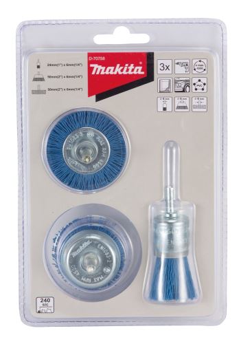 MAKITA set nylonborstels voor fijn schuren 3 stuks D-70758