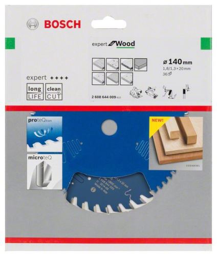 BOSCH Zaagblad Expert voor Hout 140 x 20 x 1,8 mm, 36 2608644009