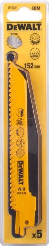 DeWALT Bimetaalzaagblad voor hout en kunststof, 152 mm (5 stuks) DT2351