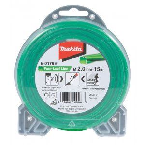 MAKITA snaar nylon 2,0 mm, groen, 15 m, speciaal voor accumachines E-01769