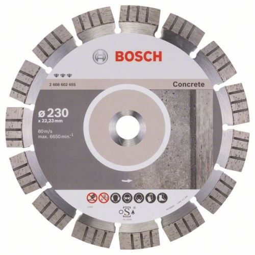 BOSCH Diamantdoorslijpschijf Best for Concrete 230 x 22,23 x 2,4 x 15 mm 2608602655