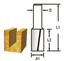 MAKITA Groeffrees 2 snijkantschacht 12 mm, 12x32x73 mm D-47634