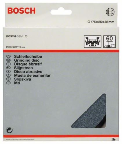 BOSCH Schuurschijf voor dubbelschijfschuurmachine 175 mm, 32 mm, 60 2608600110