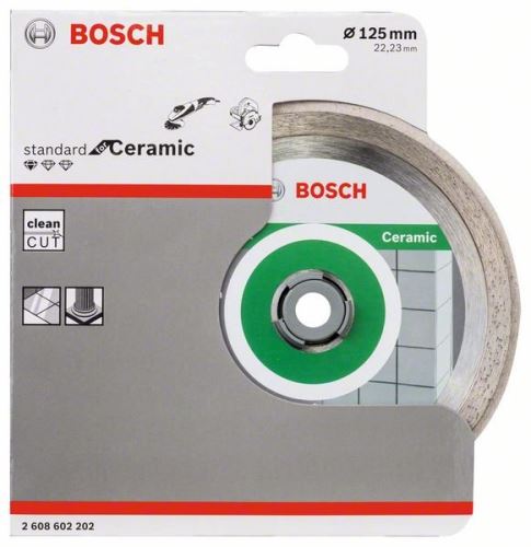 BOSCH Diamantdoorslijpschijf Standaard voor Keramiek 125 x 22,23 x 1,6 x 7 mm 2608602202