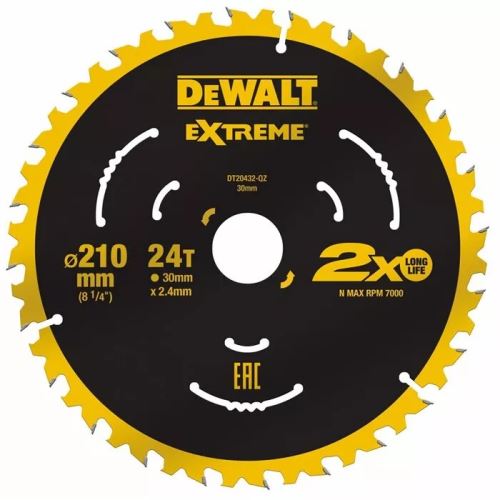 DEWALT Pilový kotouč EXTREME 210x30mm, Z24 DT20432