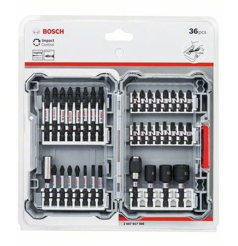 BOSCH 36-delige Pick&Click slagschroevendraaierbits en dopsleutelset 2607017568