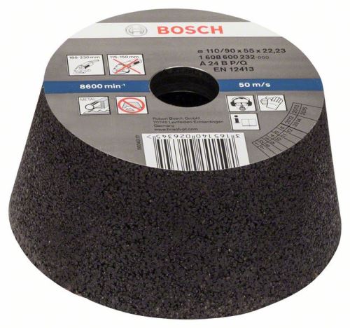 BOSCH Slijppot, conisch - metaal/gietijzer 90 mm, 110 mm, 55 mm, 24 1608600232