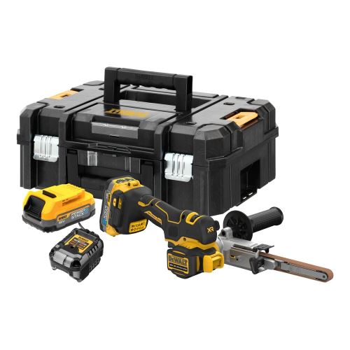 DeWALT Bandvijl 18V XR zelfkopiërend 2xAku, lader DCM200E2T