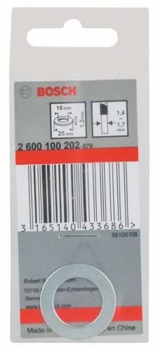 BOSCH Reductiering voor zaagbladen 25 x 16 x 1,2 mm 2600100202