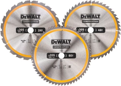 DeWALT Zaagbladenset (3 stuks) 305 x 30 mm / 1 x DT1958, 1 x DT1959, 1 x DT1960 / DT1964