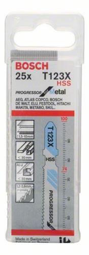 BOSCH Zaagblad voor reciprozaag T 123 XF Progressor for Metal (25 stuks) 2608638474