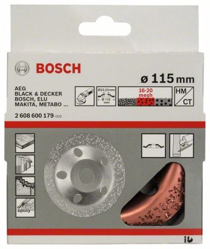 BOSCH Hardmetalen potwiel 115 x 22,23 mm; middel, schuin 2608600179