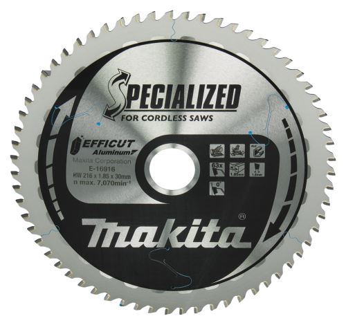 MAKITA zaagblad aluminium Efficut 216x1,85x30 mm 63 tanden E-16916