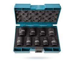 MAKITA slagmoersleutelset 1/2" 8/10/12/13/14/16/17/19/21 mm, 9-dlg B-66232