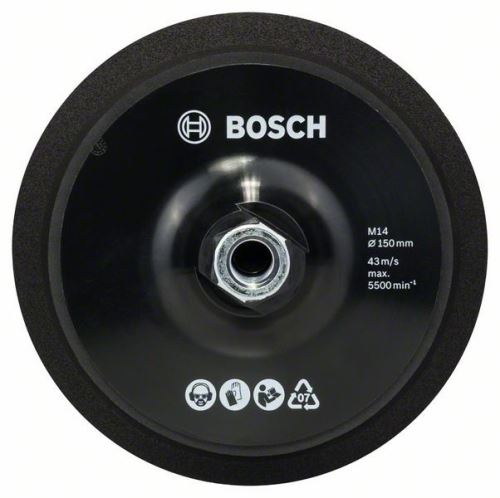 BOSCH Steunplaat M14, diameter 150 mm, met klittenband Diameter = 150 mm 2608612027