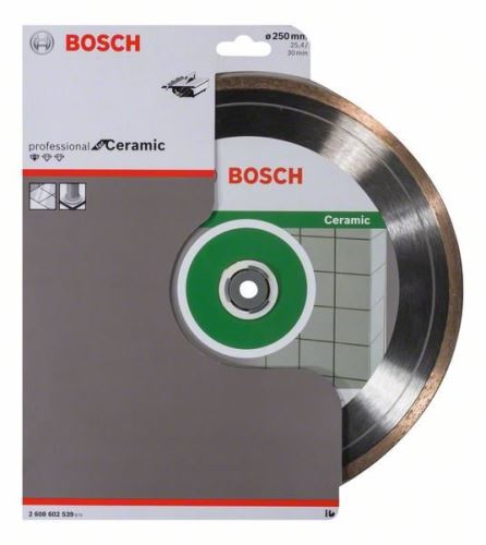 BOSCH Diamantdoorslijpschijf Standaard voor Keramiek 250 x 30+25,40 x 1,6 x 7 mm 2608602539