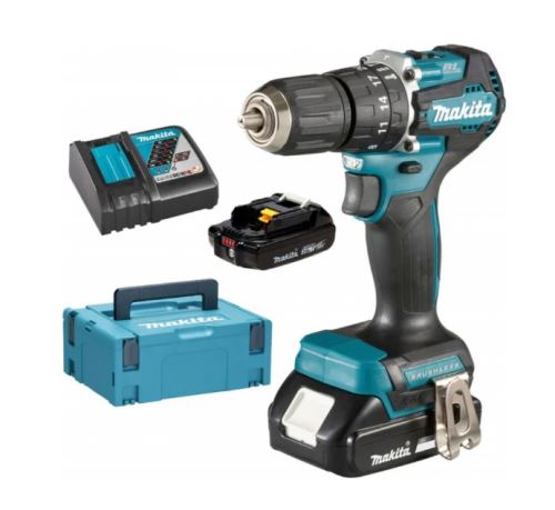 Makita Aku accu-slagschroevendraaier Li-ion LXT 18V 2,0 Ah, Makpac DHP487RAJ