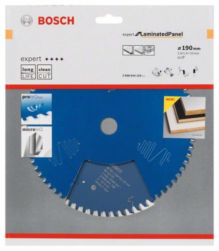 BOSCH Zaagblad Expert voor Gelamineerd Paneel 190 x 20 x 2,6 mm, 60 2608644129