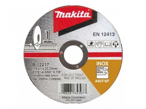 MAKITA roestvrijstalen doorslijpschijf 230x1,9x22,23 mm B-64618