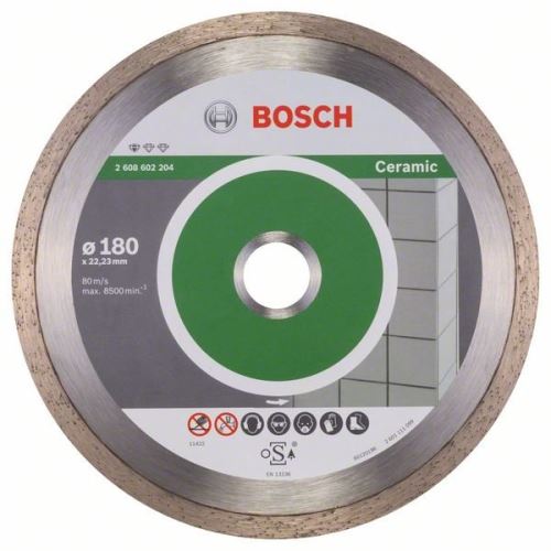 BOSCH Diamantdoorslijpschijf Standaard voor Keramiek 180 x 22,23 x 1,6 x 7 mm 2608602204