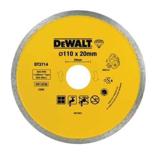 DeWALT Diamantzaagblad (voor tegelsnijder DWC410) 110 x 20 mm DT3714