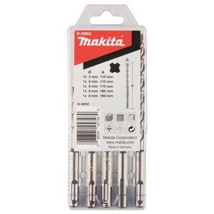 MAKITA borenset SDS-Plus V-Plus 5;6;8x50/110 en 6;8x110/160 mm, 5-dlg B-49052