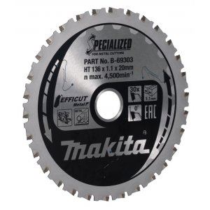 MAKITA zaagblad staal Efficut 136x1,1x20 mm 30 tanden B-69303