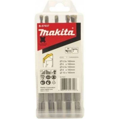 MAKITA borenset SDS-Plus D 5,5;6;6,5;8;10 mm, 5-dlg B-57037