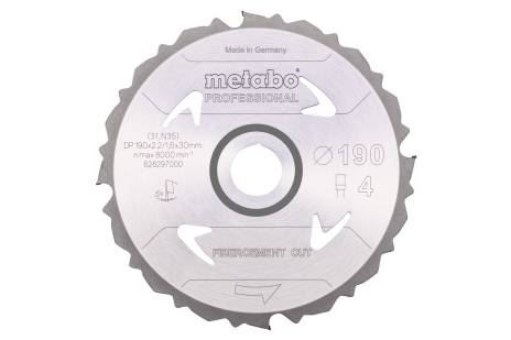 METABO Zaagblad 190 x 30 mm, 4 tanden, 5° FibercementCutProfi 628297000