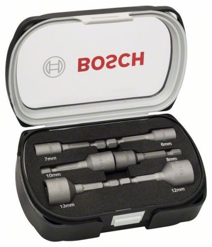 BOSCH 6-delige dopsleutelset 50 mm; 6, 7, 8, 10, 12, 13 mm 2608551079