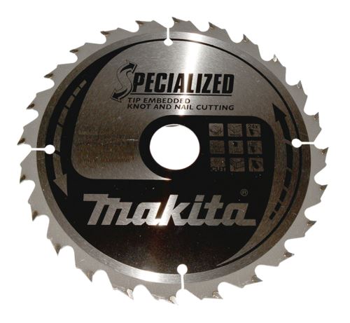 MAKITA houtzaagblad SPECIALIZED met verzonken tanden 190x2x30 mm 24 tanden B-33118