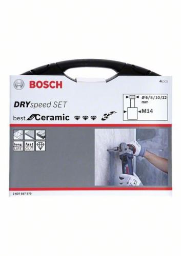 BOSCH 4-delige set Best for Ceramic droogdiamantboren met M14 - ⌀6/8/10/12mm 2607017579