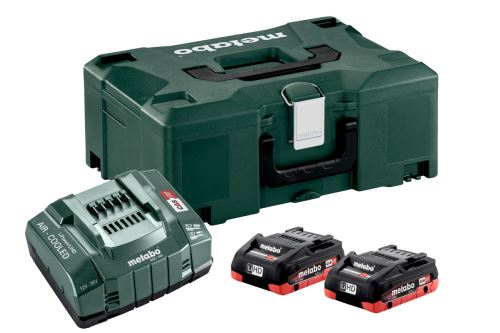 METABO Basisset (lader + accu's) 18V / 2x LiHD 4,0 Ah + koffer 685130000