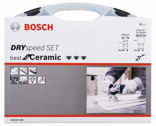 BOSCH 5-delige set Diamond DrySpeed 68.0;51.0; 35,0;25,0;20,0 2608576669