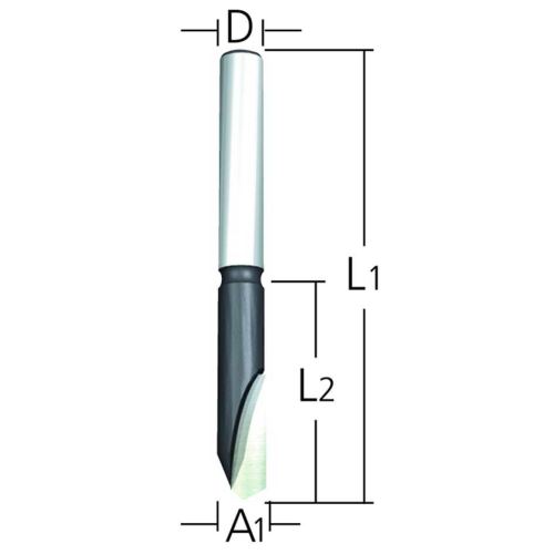 MAKITA frees voor aluminium schacht 6 mm, 65/18 mm D-16988