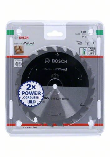 BOSCH Zaagblad voor accuzagen; Standaard voor hout 165x10x1,5/1,0x24T 2608837679