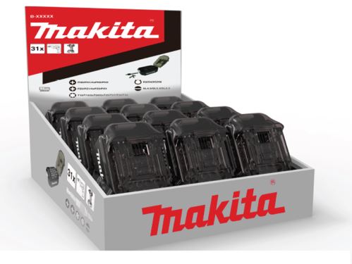 MAKITA bitset 31-dlg in kunststof koffer (batterijvorm), 12-pack E-00022