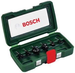 BOSCH 6 werkplaatsset hardmetalen frezen in kunststof koffer (schacht Ø 6 mm) 2607019462