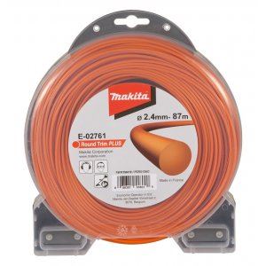 MAKITA snaar nylon Plus 2,4 mm, 87m, oranje, rond E-02761