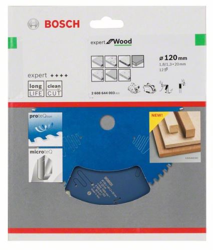 BOSCH Zaagblad Expert voor Hout 120 x 20 x 1,8 mm, 12 2608644003