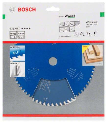 BOSCH Zaagblad Expert voor Hout 190 x 20 x 2,6 mm, 56 2608644046