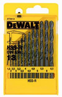 DeWALT Metaalborenset HSS-R DIN 338 in kunststof koffer (13-delig) DT5912