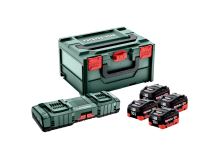 METABO Basisset (lader + accu's) 18V / 4x LiHD 10 Ah + ASC 145 DUO + koffer 685143000 METABO Basisset (lader + accu's) 18V / 4x LiHD 10 Ah + ASC 145 DUO + koffer 685143000